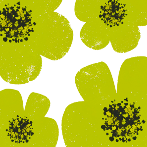Motifs floraux verts stylisés pour décoration extérieure